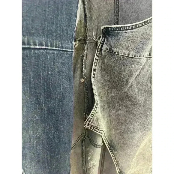 NEW Retrofete Zelda Wrap Dress Sienna Blue Denim V-Neck Puff Sleeve Sz XS - Picture 12 of 15